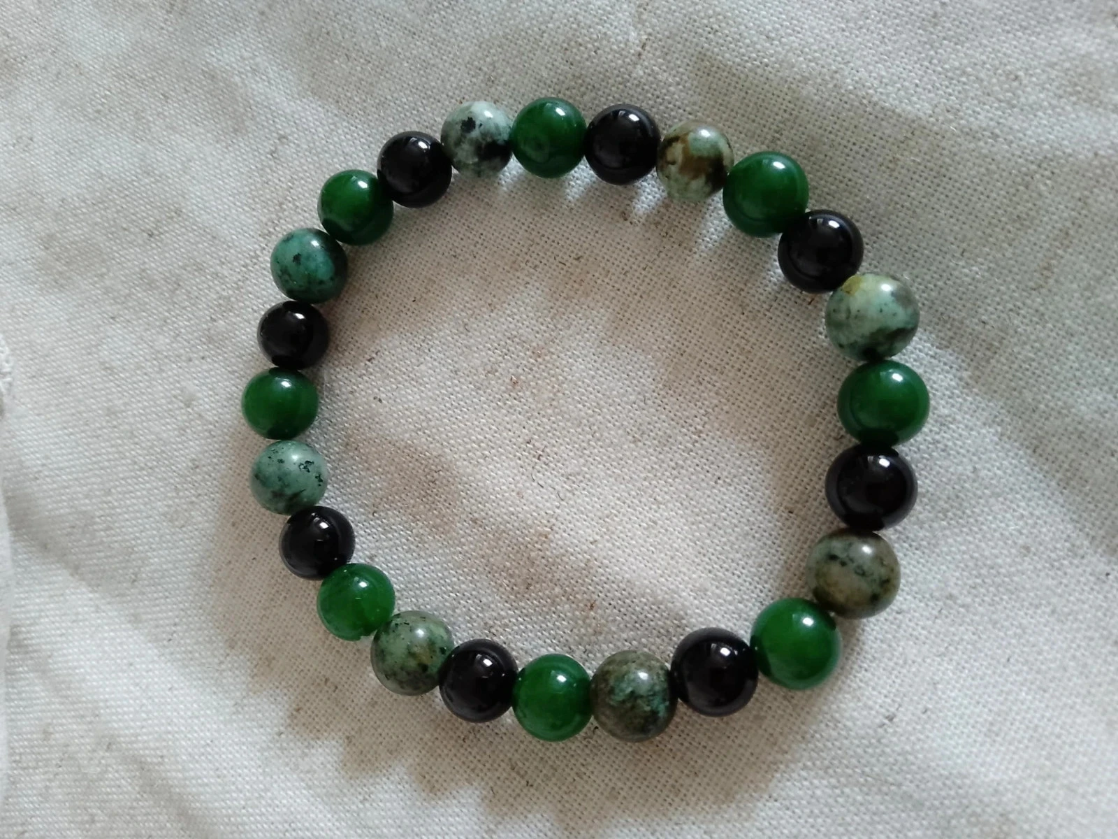Bracelet pierres naturelles vertes